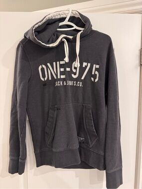 Jack & Jones Charcoal Gray ONE-975 Pullover Hoodie